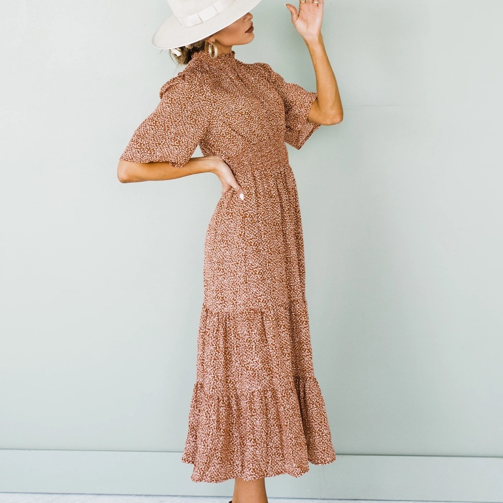 High Neck Maxi Dress in Rust! - Picture 9 of 11